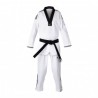 Dobok Club 3 Franjas Adidas ADITCB02 - Blanco con Cuello Negro