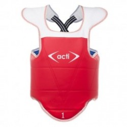 Peto para Taekwondo Acti importado PACTI2V-Azul, Rojo y Blanco