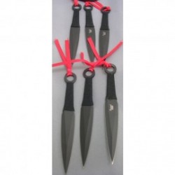 Set de 6 Cuchillas de Lanzamiento Naruto Ninja Kunai A022 Flr-Negro