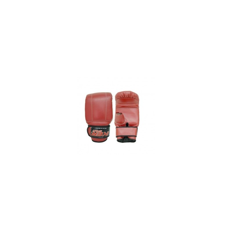 Guanteletas profesional de vinil relleno aglutinado Mediana en color: Rojo