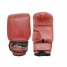 Guanteletas profesional de vinil relleno aglutinado Mediana en color: Rojo