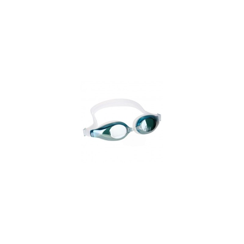 Lago azul + blanco anti-vaho impermeable Protección UV Gafas de natación Gafas