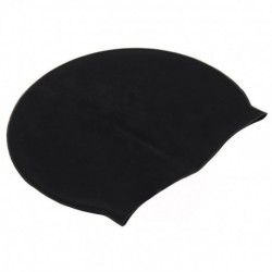 A estrenar unisex impermeable de natación de silicona gorro de ba?o Piscina Sombrero Negro