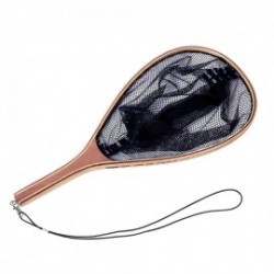Pesca con Mosca Aterrizaje Madera Red de Nylon con malla capturar y liberar los deportes OEM