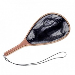 Pesca con Mosca Aterrizaje Madera Red de Nylon con malla capturar y liberar los deportes OEM