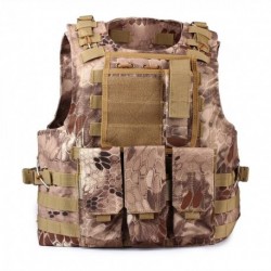 Chaleco Táctico Camuflaje Combate Militar Ajustable para Caza Deporte con Velcro Xmas Christmas la Navidad