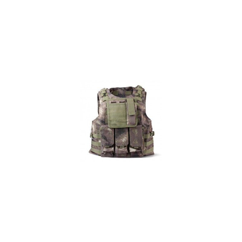 Chaleco Táctico Camuflaje Combate Militar Ajustable para Caza Camping Deporte Xmas Christmas la Navidad