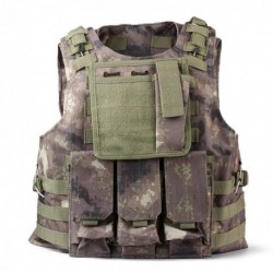 Chaleco Táctico Camuflaje Combate Militar Ajustable para Caza Camping Deporte Xmas Christmas la Navidad
