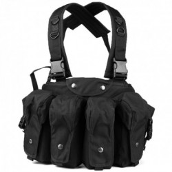 Chaleco Táctico Combate Militar Nilón Ajustable Color Negro Deportivo Caza Xmas Christmas la Navidad