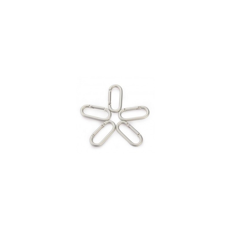 5PCS Mosquetón Metal para Camping Pesca Viaje Deporte Color Plata Xmas Christmas la Navidad