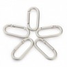 5PCS Mosquetón Metal para Camping Pesca Viaje Deporte Color Plata Xmas Christmas la Navidad