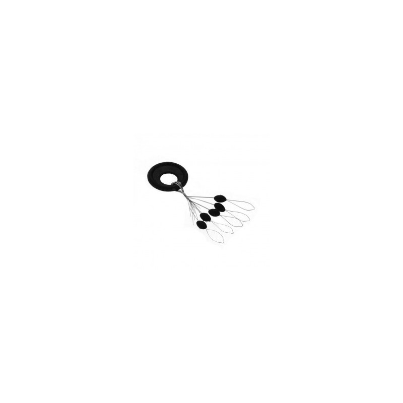 100Pcs Flotador Bobber Parada Grande Goma para Sedal Pesca Deporte Negro Xmas Christmas la Navidad