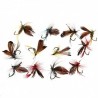 Set 12Pcs Señuelos Lure Moscas Pluma Metal para Pesca Deporte Xmas Christmas la Navidad