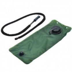 Deportes al aire libre el agua de la vejiga w/ bolsa de paja - Verde + Negro (3L)
