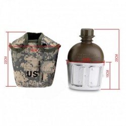 Elenxs Botella Ejército 1L de agua para el Deporte que va de excursión al aire libre de alta calidad