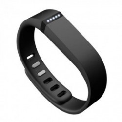 Sustitución de la banda de mu?eca grande de deportes con broche para Flex Fitbit Pulsera inteligente Negro (exportación)