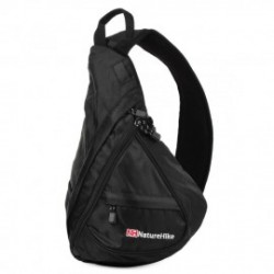 Deportes al aire libre Naturehike forma triangular Messenger Bolso de Hombro - Negro