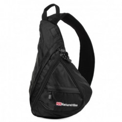 Deportes al aire libre Naturehike forma triangular Messenger Bolso de Hombro - Negro