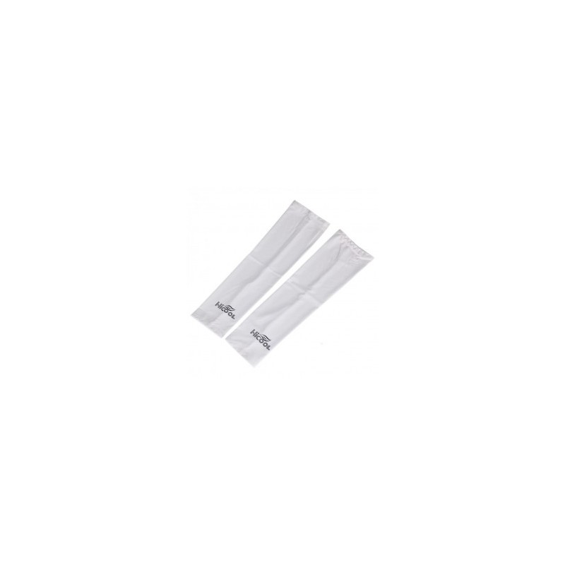 ELENXS Hombres o Mujeres Sun Uv Protección mangas del brazo Covers Cuff Polé Refrigerador cómodo Sun-Proof Cusual blanco suave