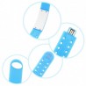 Moda 3D LED Calorías Podómetro USB Deportes inteligente muñeca reloj pulsera unisex Azul EH