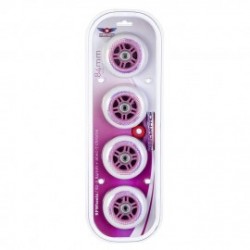 Set de Ruedas RollerFace 84 mm-rosa-Blanco con Rosa