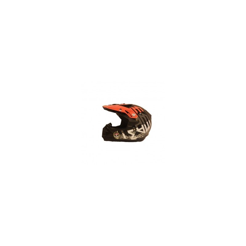 Casco CAN-AM XC-3 race ritual negro/naranja talla S 55-56cm-Negro