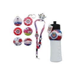 kit de Souvenirs Oficiales Chivas: 1 Listón a cuello + 1 Kit de Fotobotones (6 piezas) + 1 Chivalindro