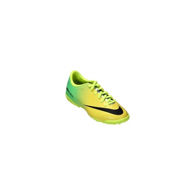 Tenis para Fútbol Rápido Nike Mercurial Victory 4 TF Jr Neo Lime - Amarillo + Verde