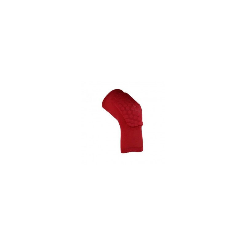 Rodilleras Antislip Deportes crashproof elástica fitness Honeycomb Pad baloncesto Pierna Larga Protector Rojo & M Red