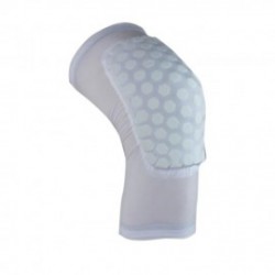 Rodilleras Antislip Deportes crashproof elástica fitness Honeycomb Pad baloncesto Pierna Larga Protector White & Xl Blanca