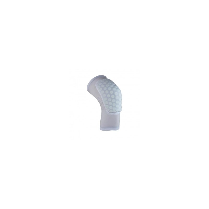 Rodilleras Antislip Deportes crashproof elástica fitness Honeycomb Pad baloncesto Pierna Larga Protector White & Xl Blanca