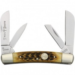 Boker Congress Old Stamp Hueso Antiguo Resacado