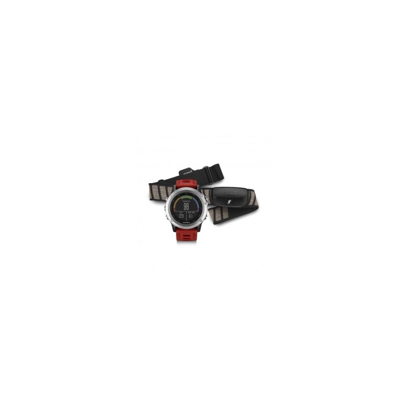 Reloj Multideporte Garmin Fenix 3 con banda-Rojo