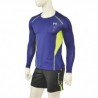 Camisa Dri-Fit de compresión Hacker Sport C44A-Azul, amarillo fosforescente