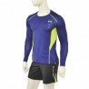 Camisa Dri-Fit de compresión Hacker Sport C44A-Azul, amarillo fosforescente
