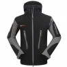 Moda Hombres aire libre transpirable Abrigos Fleece forrado Deportes Chaqueta Gris