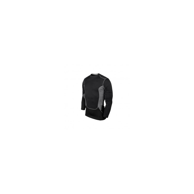 Los hombres de PRO gimnasio Fitness Entrenamiento Deportivo Marcha de secado rápido manga larga T-shirt (negro)