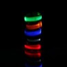 LED Safety Visibility Nylon Armband for Running Cycling Walking Skating with Flashing Steady Light Green
