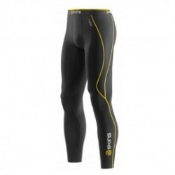 Pantalón SKINS B60052001L-Negro con Amarillo