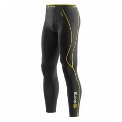 Pantalón de compresión SKINS B60052001S-Negro con Amarillo