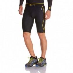 Bermuda de compresión SKINS Extra Grande-Negro con Amarillo