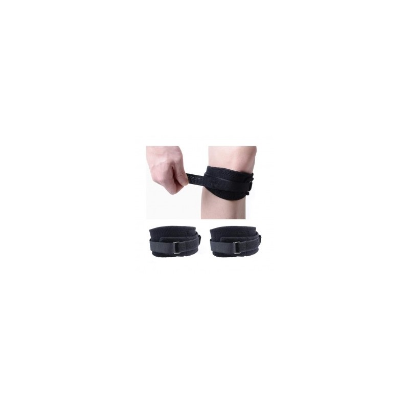 2 PCs Deportes Rodilla Compresión manga RÓTULA rótula Cobertura Negro