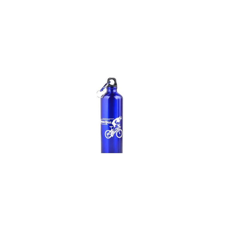 Ciclismo acampan Deportes aleación de aluminio botella de agua 750ml Azul al aire libre