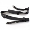 Negro Gancho deporte elástico de 2 puntos del arma del rifle Sling Bungee Cinturón ajustable