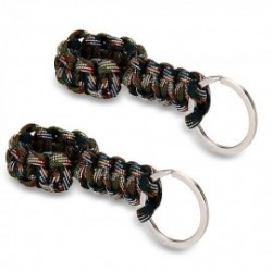 2pcs Cuerda Trenzada Militar + Hebilla Metal Verde para Exterior Deporte