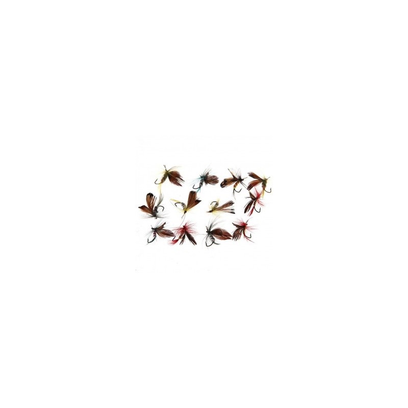 Set 12Pcs Señuelos Lure Moscas Pluma Metal para Pesca Deporte