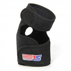Codera Elástica Deporte Protección Codo Goma Nylon Ajustable Negro