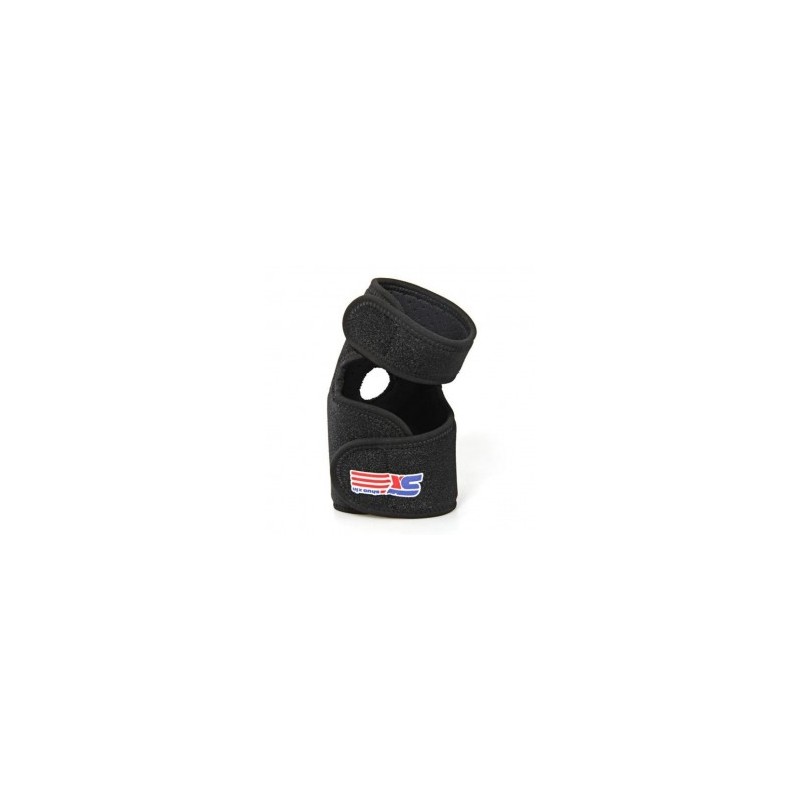 Codera Elástica Deporte Protección Codo Goma Nylon Ajustable Negro