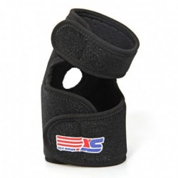 Codera Elástica Deporte Protección Codo Goma Nylon Ajustable Negro