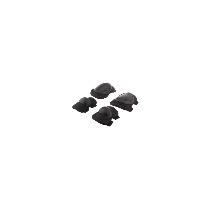 2 x Par Rodilleras Coderas Protección Ajustable para Deporte Negro
